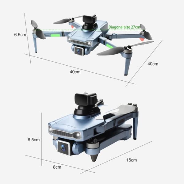 Drönare Mini UAV Pro med 5G GPS 4K HD kamera 2200MA batterier för längre flygtid