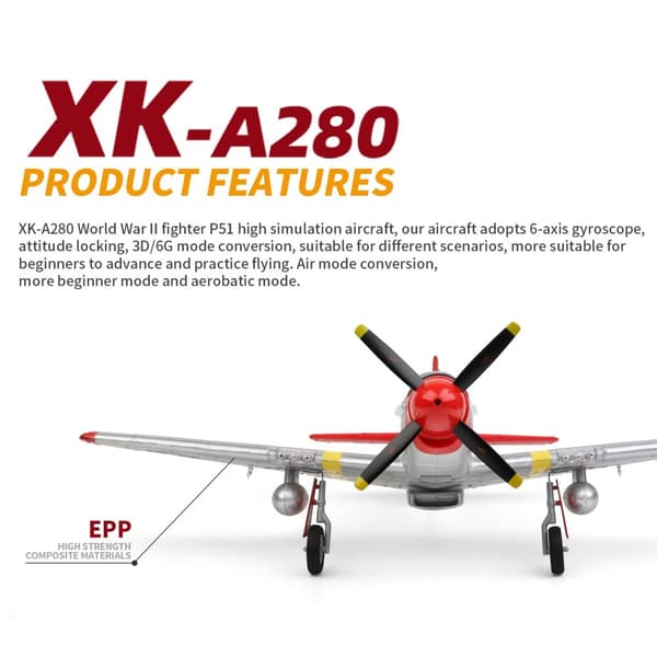 WLtoys Mustang P51 2.4GHz - Komplett