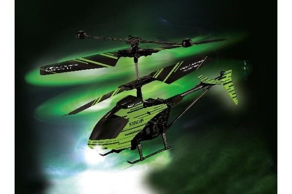 Helikopterstrek som lyser i mørket