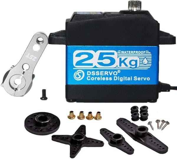 Dsservo DS3225PRO 7.4V 25KG med 25T Cam til Model 1/10 (180 grader) - Tilbehør til fjernbetjening legetøj Digital kerneløs servomotor
