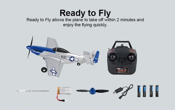 Top RC Hobby P51D 450mm Gyro RTF