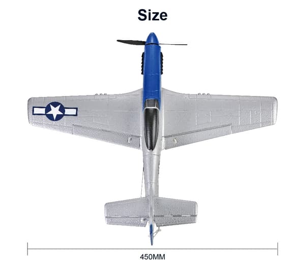Top RC Hobby P51D 450mm Gyro RTF