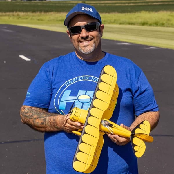 E-Flite UMX Waco 550mm BNF m/AS3X &amp; SAFE - Gul