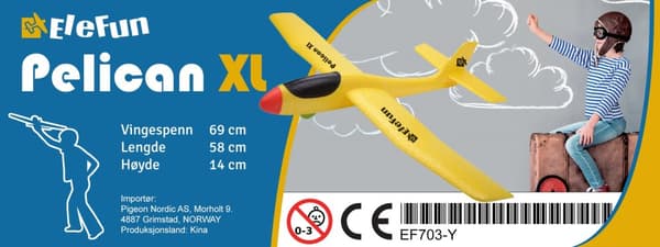 Elefun Pelican XL - Svævefly og kastefly
