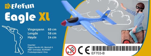 Elefun Eagle XL - Svævefly og kastefly
