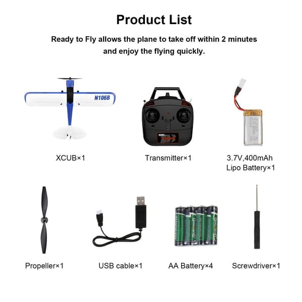 Top RC Hobby Cub 450mm Gyro RTF