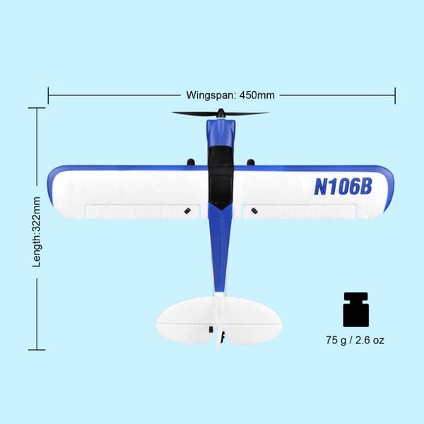 Top RC Hobby Cub 450mm Gyro RTF
