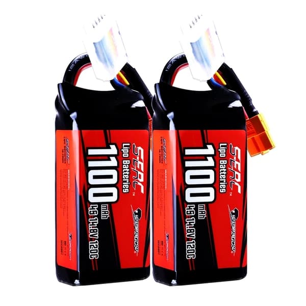 Lipo-akku, suuri kapasiteetti, XT60-liitin, 1500 4S 120C 2kpl
