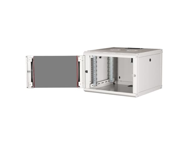ROLINE 26.21.0001, Veggmonterbar hylle, 7U, Nøkkellås, Rack skinner, 18 kg, Grå