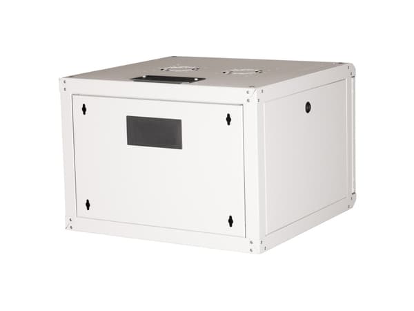 ROLINE 26.21.0001, Veggmonterbar hylle, 7U, Nøkkellås, Rack skinner, 18 kg, Grå