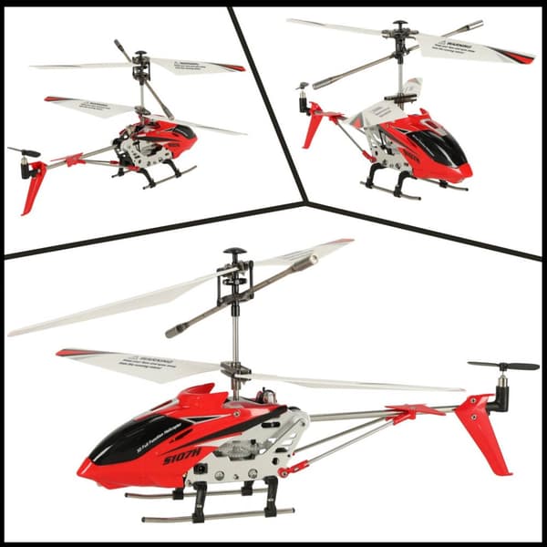 Fjärrstyrd helikopter RC SYMA S107H 2,4GHz RTF röd