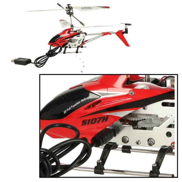 Fjärrstyrd helikopter RC SYMA S107H 2,4GHz RTF röd