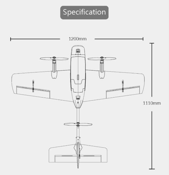 HeeWing T2 Cruza EPP FPV PNP VTOL + opbevaringstas