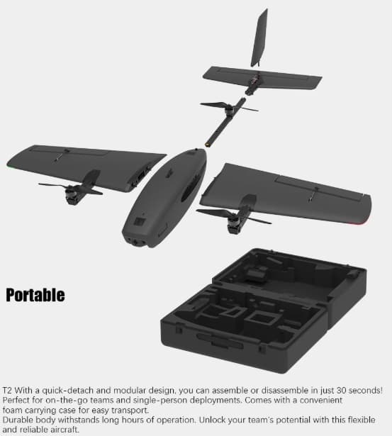 HeeWing T2 Cruza EPP FPV PNP VTOL + opbevaringstas