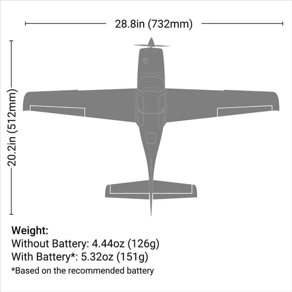 E-Flite UMX Cirrus SR22T BNF w/AS3X & SAFE