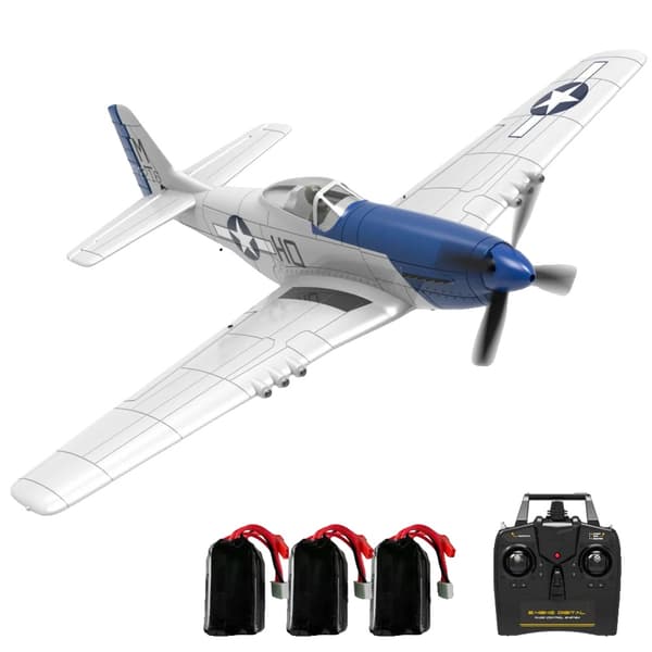 RC Flyvemaskine, Børsteløs Motor, 4-Kanals Kontrol,RTF 3 Batterier