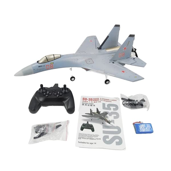 SU-35 Jager RC Fly, 4-Kanals Kontrol, 300m Fjernafstand,To Batterier