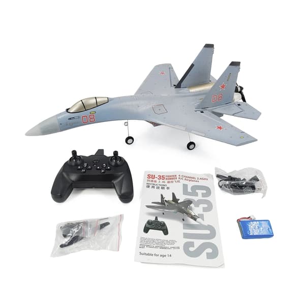 SU-35 Taistelulentokone RC Lentokone, 4-kanavainen Ohjaus, 300m Etäisyys,Kolme akkua