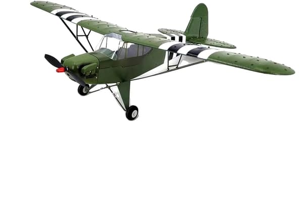 Piper J-3 Cub RC Lentokone, 680mm Siipiväli, Aloittelijaystävällinen Suunnittelu,vihreä