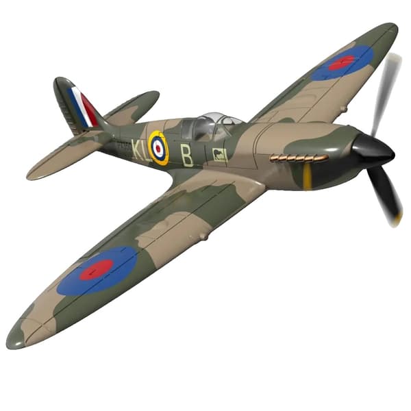 Eachine Spitfire RC Flyvemaskine, 400 mm vingefang, 15-minutters flyvetid,RTF 2B Grøn