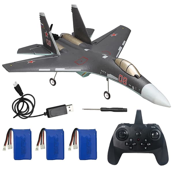 QF009 SU-35 Jaktflyg, Borstlös Motor, 20 Minuters Flygtid,3B Ingen LED-lampa