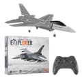 Miniatyrbillede 2 af 2: F16 Fjernstyret Jagerfly, 290 mm Vingerækkevidde, 12 Minutters Flyvetid,Tre batterier