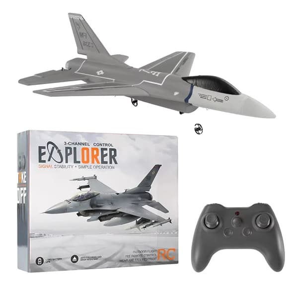 F16 Fjernstyret Jagerfly, 290 mm Vingerækkevidde, 12 Minutters Flyvetid,Tre batterier