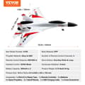 Miniatyrbillede 2 af 2: VEVOR Fjernstyret Fly, 656 ft Rækkevidde, 300mAh x 2 Batterier,Hvid