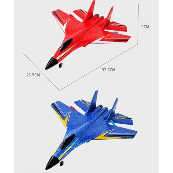 Fjärrstyrd Drönare/Plan med Gyroskop - Modell HW33 - Blå eller Röd -