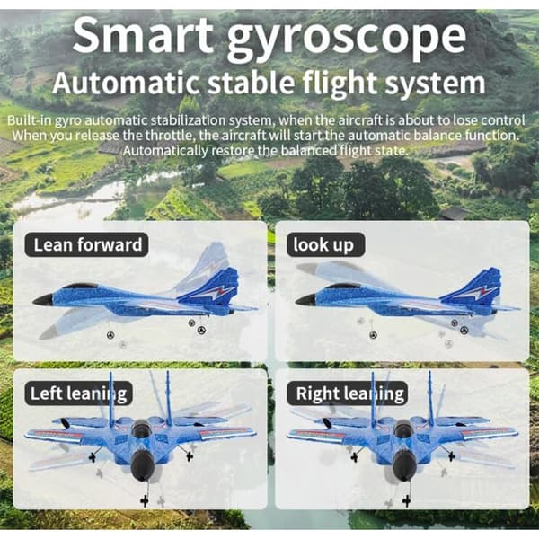 Fjärrstyrd Drönare/Flygplan med Gyroskop - Modell MI 29 - Blå eller Röd -
