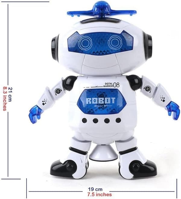 OBOSOE Musical Walk Tanssiva Robottilelu Lapsille, Vilkkuva valo, 360° kehon pyöriminen, Taapero Bosys Tytöt Hauska Figuurilelu