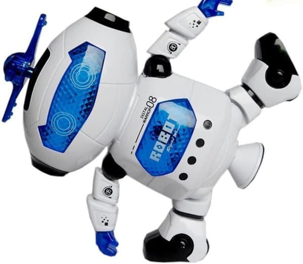 OBOSOE Musical Walk Tanssiva Robottilelu Lapsille, Vilkkuva valo, 360° kehon pyöriminen, Taapero Bosys Tytöt Hauska Figuurilelu