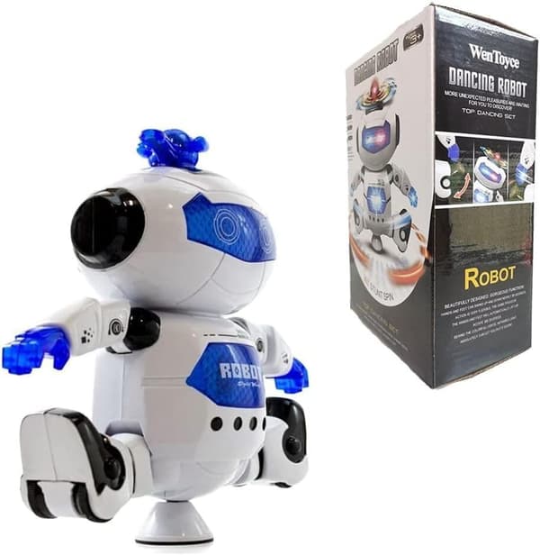 OBOSOE Musical Walk Tanssiva Robottilelu Lapsille, Vilkkuva valo, 360° kehon pyöriminen, Taapero Bosys Tytöt Hauska Figuurilelu