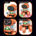Pikkukuva 4 / 11: OBOSOE Kids sähköinen robottilelu lahja söpö 6-kloori LED-valo musikaalinen tanssi robottilelut tanssiva robotti