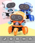 Pikkukuva 9 / 11: OBOSOE Kids sähköinen robottilelu lahja söpö 6-kloori LED-valo musikaalinen tanssi robottilelut tanssiva robotti