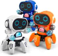 Miniatyrbild 5 av 7: OBOSOE Barn Elektrisk Robot Leksak Gåva Söt 6-Klor LED Ljus Musikalisk Dansande Robot Leksaker Dansande Robot