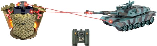USA M1A2 Fjärrstyrda Tank 1:28 VS Fort 27Mhz