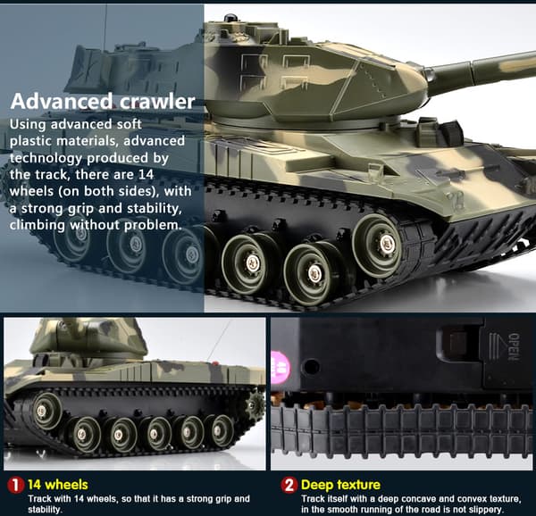 Fjärrstyrda Battle Tanks med IR Combat System Grå/Sand 27,5 cm (2 st)
