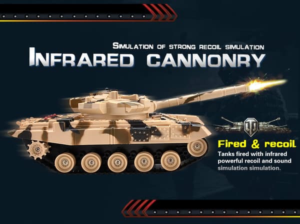 Fjärrstyrda Battle Tanks med IR Combat System Grå/Sand 27,5 cm (2 st)