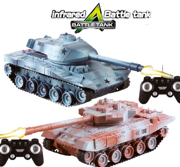 Fjärrstyrda Battle Tanks med IR Combat System Grå/Sand 27,5 cm (2 st)