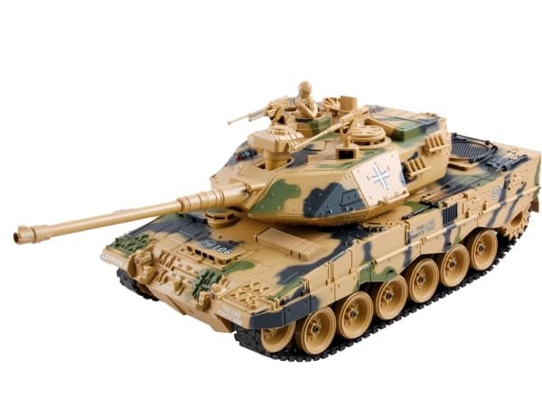 ZEGAN saksalainen Leopard 2 -kaukosäädin Airsoft Tank 1:18, 2.4G
