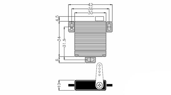 Hitec HS-5125MG Thin Wing Digital Servo (10mm)