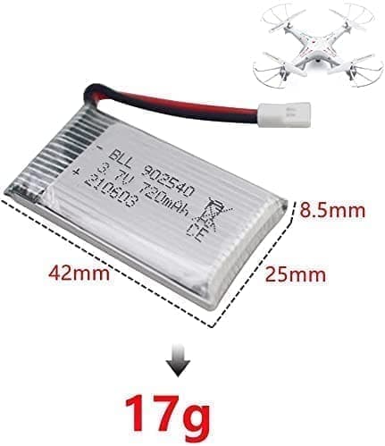 Syma 1-delt 3.7V 720mAh Lipo Rc droner Quadcopter X5 X5C X5SC X5SW, Cheerson CX-30W - Tilbehør til fjernbetjening legetøj Lipo batteri