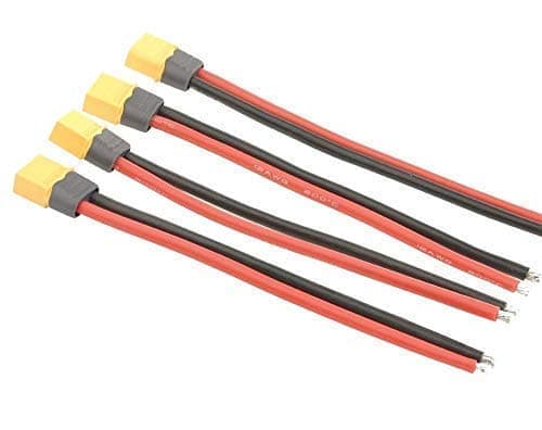 4 stycken kontaktdon XT60 hane Plug med 150mm 12AWG Silikonkablar för FPV Racing Drone RC Lipo - Tillbehör till Fjärrstyrda Leksaker Kabel