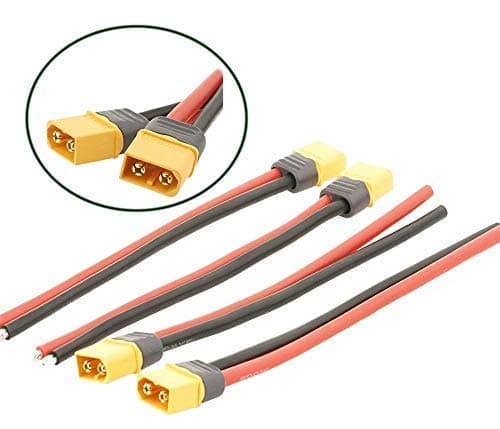 4 stycken kontaktdon XT60 hane Plug med 150mm 12AWG Silikonkablar för FPV Racing Drone RC Lipo - Tillbehör till Fjärrstyrda Leksaker Kabel