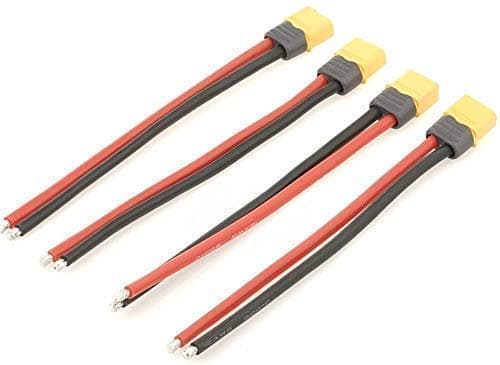 4 stk stik XT60 han stik med 150mm 12AWG silikone kabler til FPV Racing Drone RC Lipo - tilbehør til fjernbetjening legetøj kabel