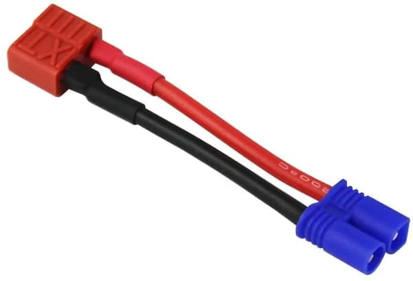 EC2 T-adapter til kvinder til RC Lipo-batteri 16AWG 10 cm - Tilbehør til fjernbetjeningslegetøj Bananstik til mænd