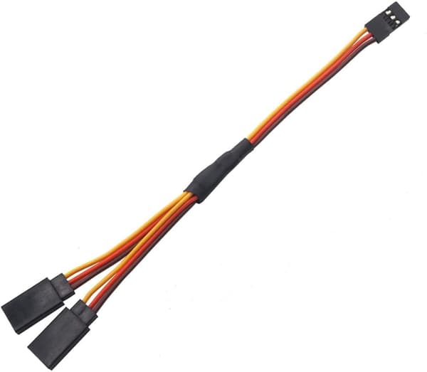 10st servo förlängningskabel 1 till 2 Y Kablar Blytråd 300mm 11,81 tum 3 Pin Cord JR Man Head och Futaba Female Head för RC Planet Kabel