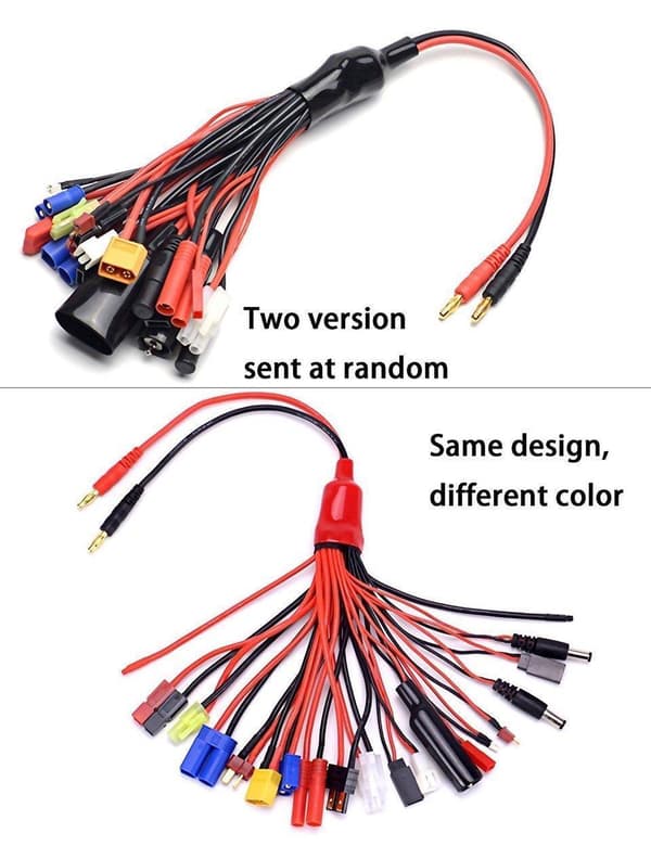 19-i-1 bananstik Rc Imax / B6 / B6AC / TRX / JST / Futaba / T-stik / XT60 Tamiya - Tilbehør til fjernstyret legetøj Lipo adapterkabel