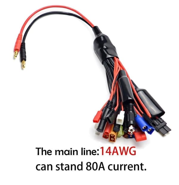 19-i-1 bananstik Rc Imax / B6 / B6AC / TRX / JST / Futaba / T-stik / XT60 Tamiya - Tilbehør til fjernstyret legetøj Lipo adapterkabel
